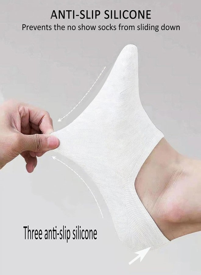 RICHBULL 12 Pairs No Show Socks for Women & Men,Low Cut Socks Breathable Casual Socks Thin Sock Non-Slip (white) - Image 5